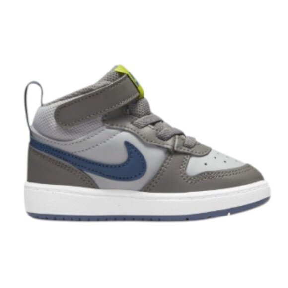 Nike Court Borough Mid 2 TD Grey Toddler‎ Kid Child Shoe Size 6C NEW CD7784-007 - Picture 1 of 12
